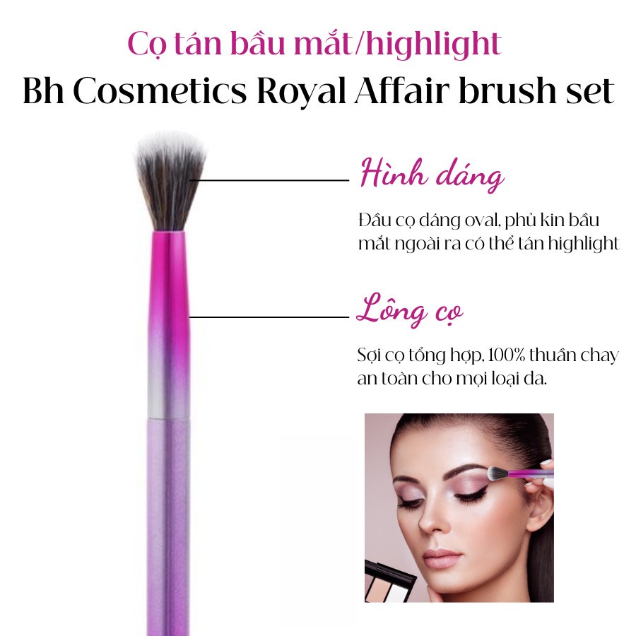 Cọ Tán Phấn Mắt Đầu Bầu Tròn Bh Cosmetics Royal Affair 05