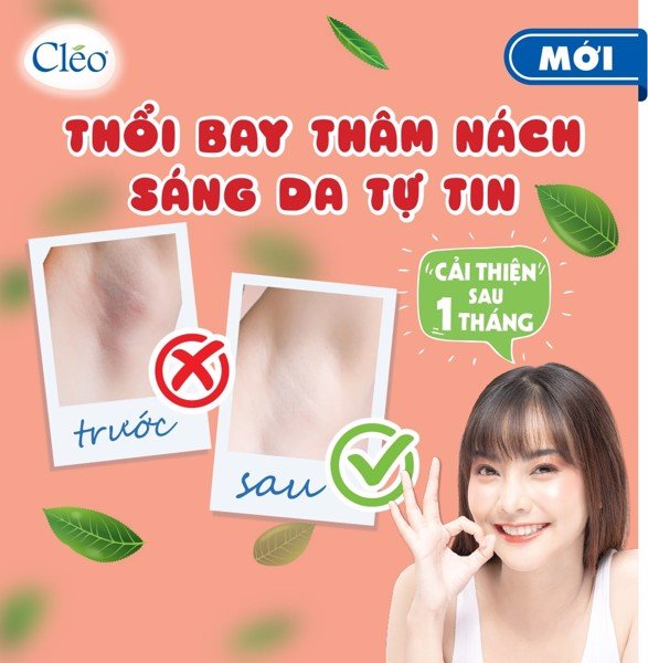 Kem giảm thâm nách Cléo chiết xuất lá lộc đề 35g hiệu quả rõ rệt sau 4 tuần sử dụng