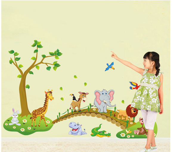 Decal dán tường Vườn Thú