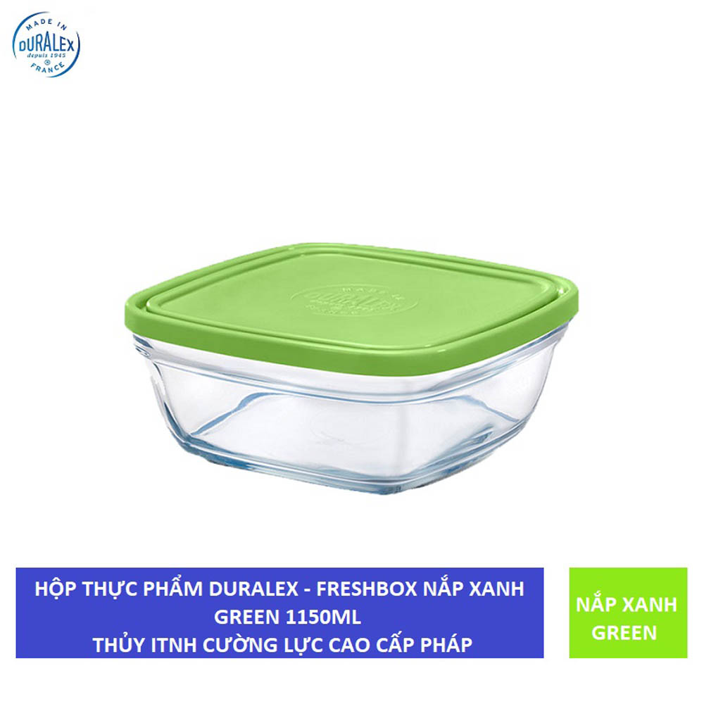 Hộp thực phẩm thủy tinh cường lực Duralex Pháp - Freshbox ( 300ml/ 610ml/ 1150ml/ 2000ml)