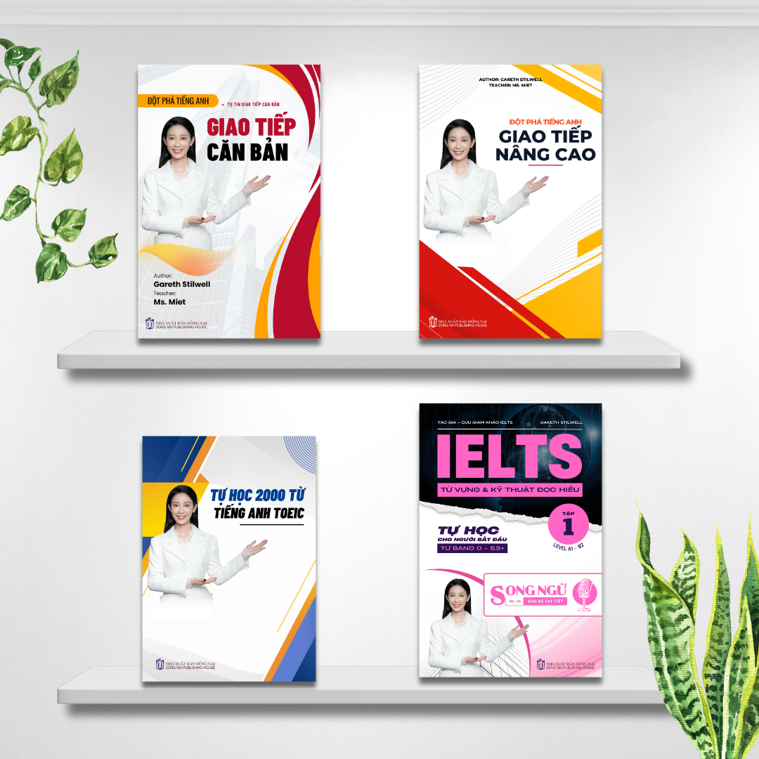 Combo 4 Cuốn Sách Tiếng Anh Cho Người Mất Gốc - Sách IELTS Từ Vựng Và Kỹ Thuật Đọc Hiểu-Sách Đột Phá Tiếng Anh Giao Tiếp Căn Bản - Sách Tiếng Anh Giao Tiếp Nâng Cao - Sách Tự Học 2000 Từ Vựng Toeic - Bản Quyền Smart English