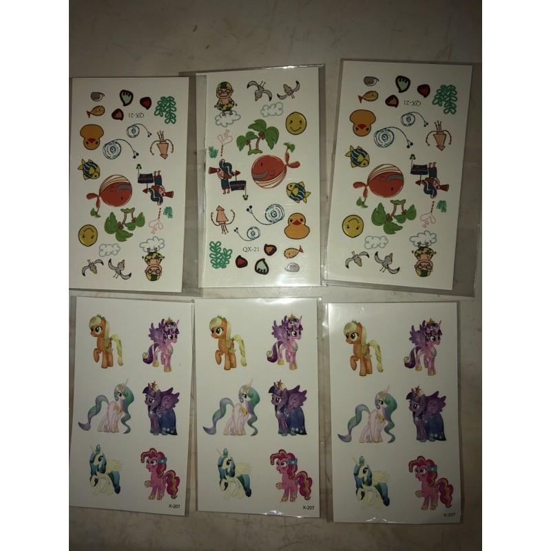 Combo 6 tấm hình xăm dán công chúa 10x6cm