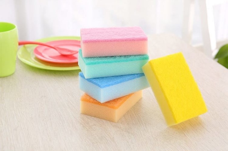 Set 5 miếng xốp rửa bát có 1 mặt ráp