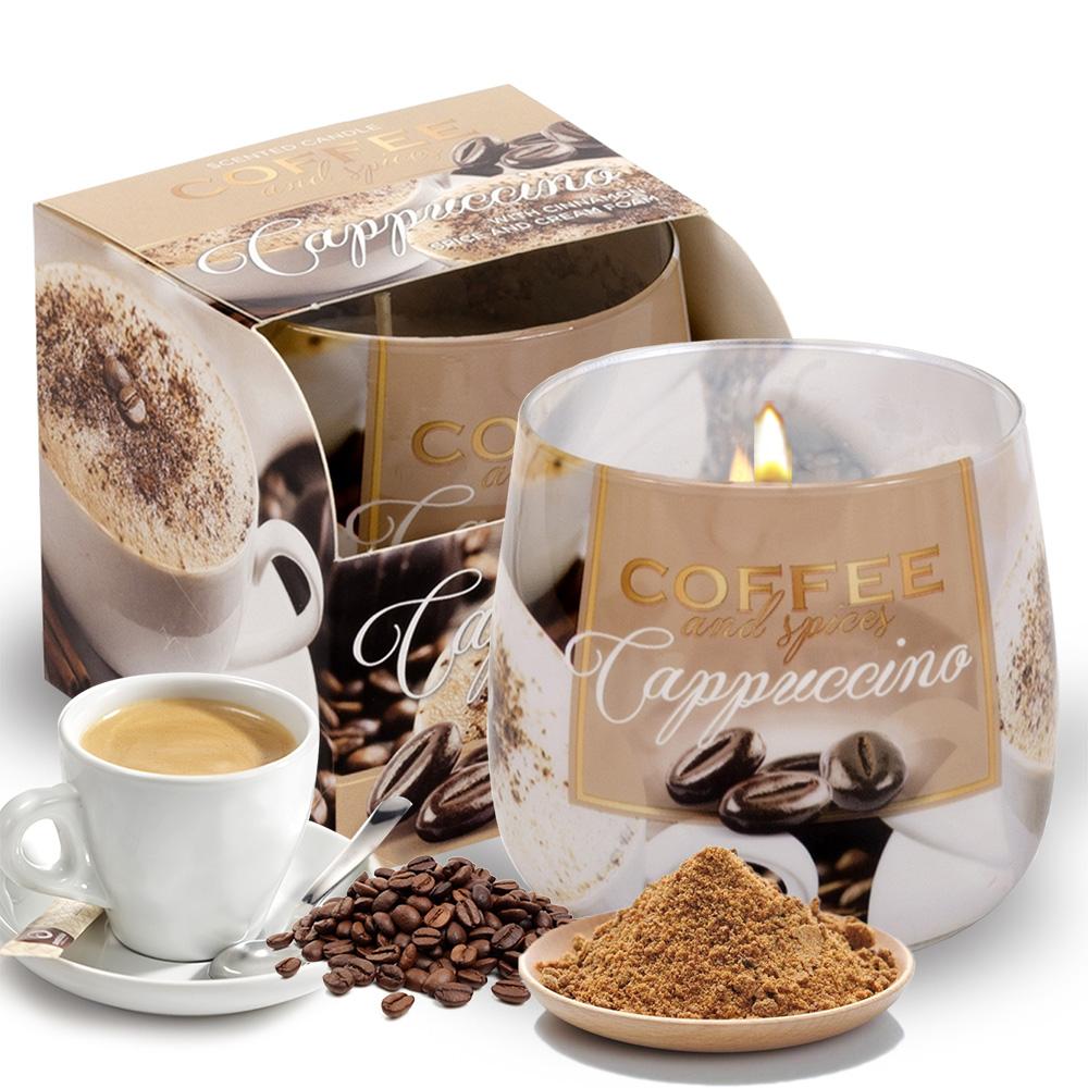 Ly nến thơm tinh dầu Bartek Coffee and Spices 100g QT04966 - cà phê capuchino, nến trang trí, thơm phòng, thư giãn, khử mùi (giao mẫu ngẫu nhiên)