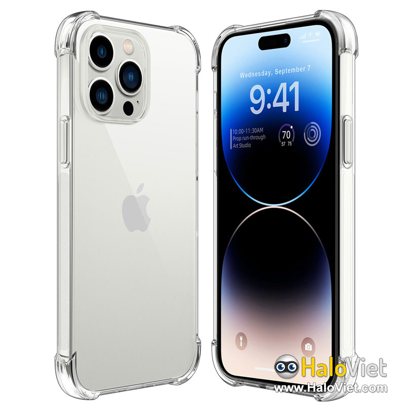 Ốp lưng dẻo silicon trong suốt chống sốc cho iPhone 13 / 13 Pro / 13 Pro Max / 14 / 14 Pro / 14 Plus / 14 Pro Max