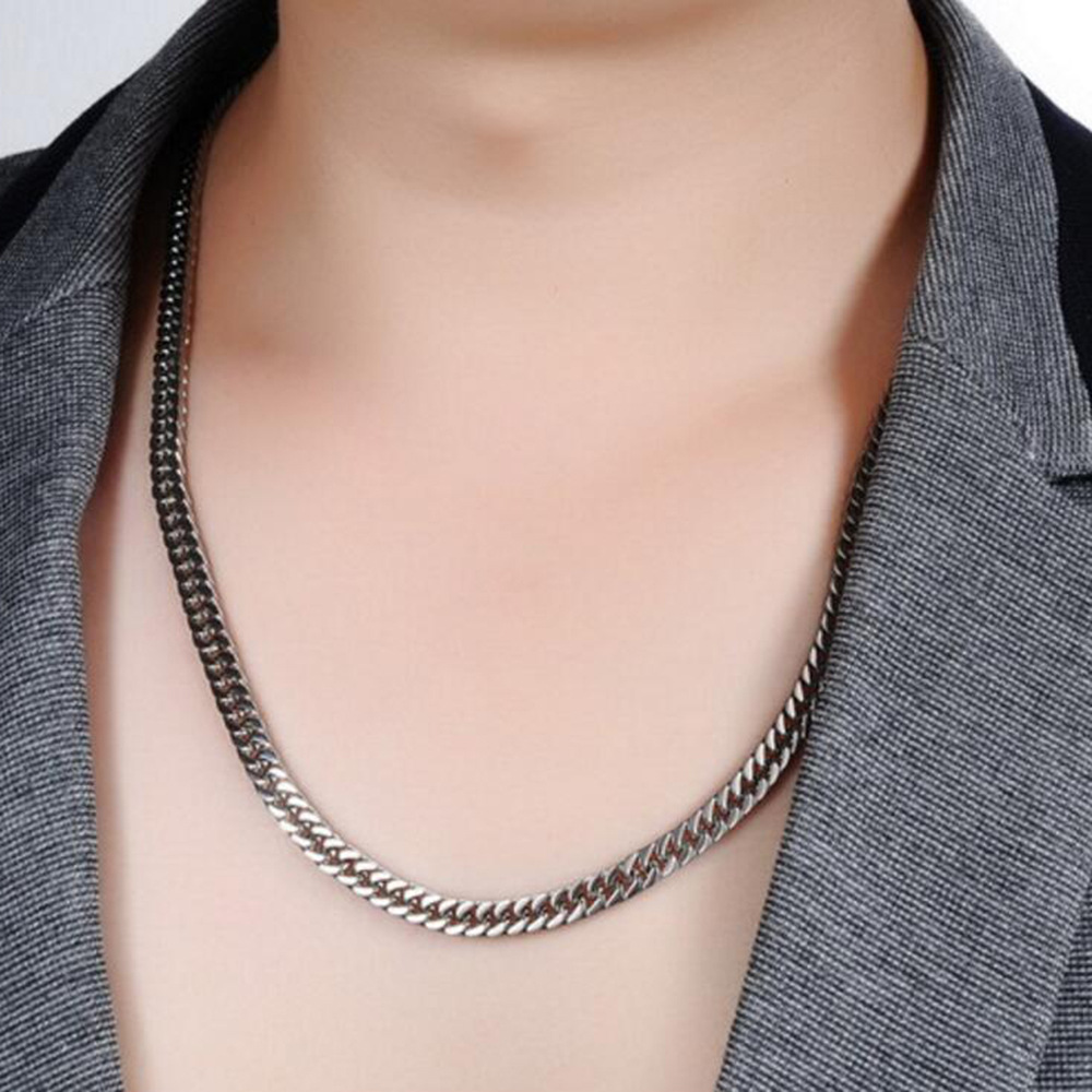 Dây chuyền nam xích bảng to 12mm cho nam - dây chuyền nam bảng to cá tính cho nam