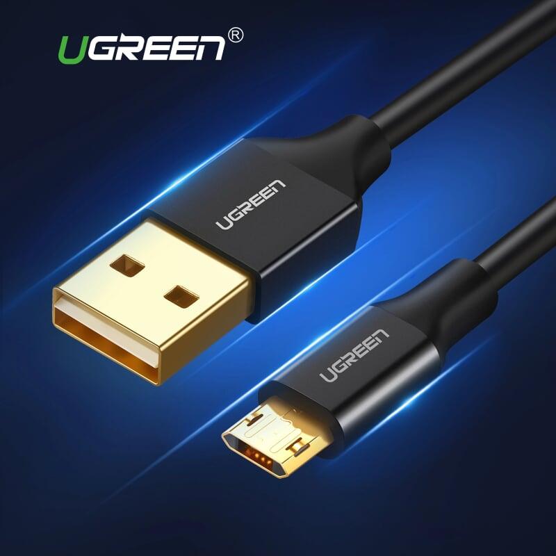 Ugreen UG30852US223TK 1.5M màu Đen Cáp sạc truyền dữ liệu USB 2.0 sang MICRO USB dây bọc nhựa PVC - HÀNG CHÍNH HÃNG