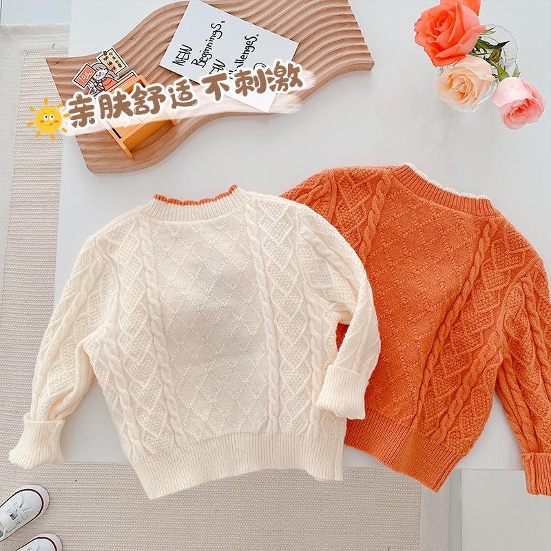 Áo Khoác Len Cardigan Phong Cách Hàn Quốc Cho Bé Gái 0-6 Tuổi