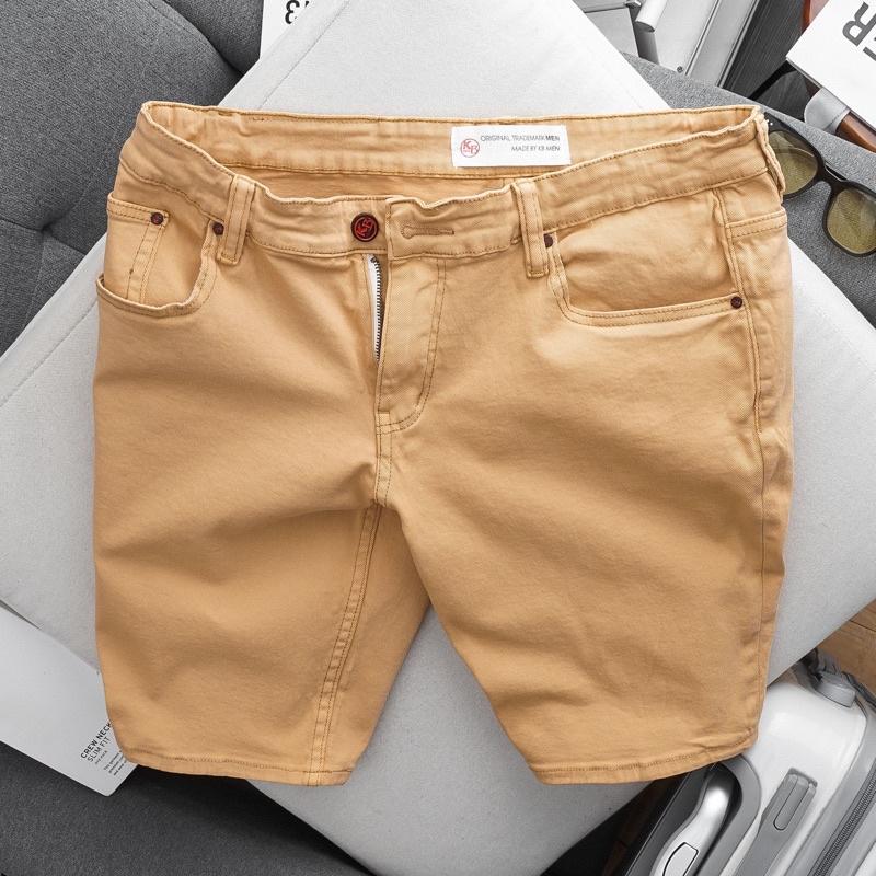 Quần kaki jean nam lửng vnxk co giãn - short nam cao cấp
