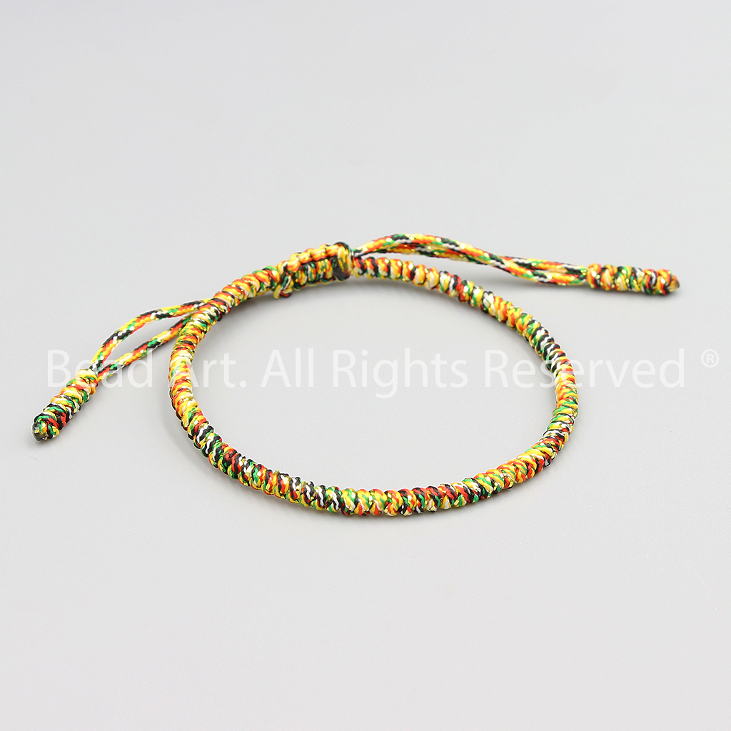 Vòng Tay Thắt Dây Ngũ Sắc Phong Cách Tibet Handmade, Vòng Tay Phong Thuỷ - Bead Art