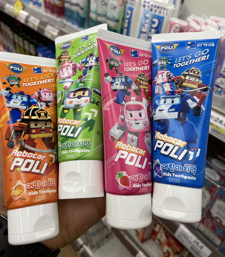 Kem đánh răng trẻ em Poli Kids Toothpaste cho trẻ từ 2-12 tuổi Hàn Quốc 80g