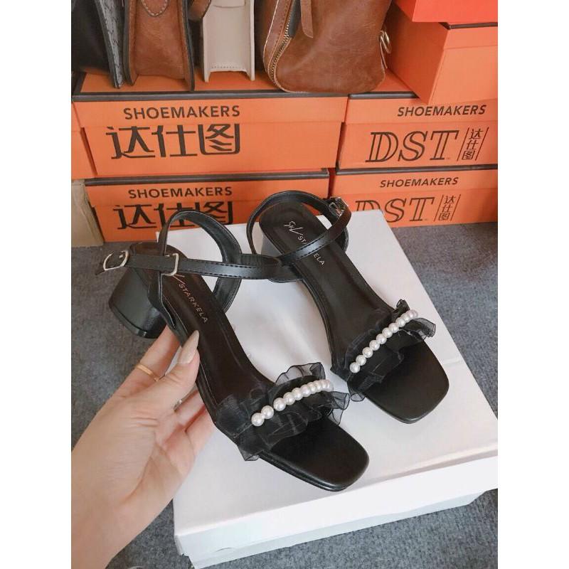 Sandal quai nhúm đính ngọc có video và ảnh thật