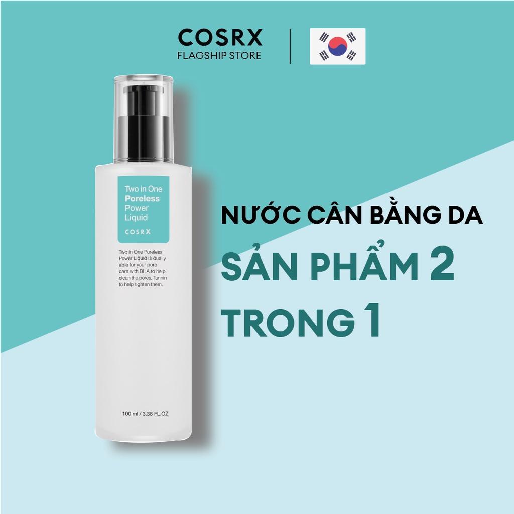 Nước Hoa Hồng Và Dưỡng Chất Cân Bằng Da, Se Khít Lỗ Chân Lông COSRX Two in One Poreless Power Liquid 100ml