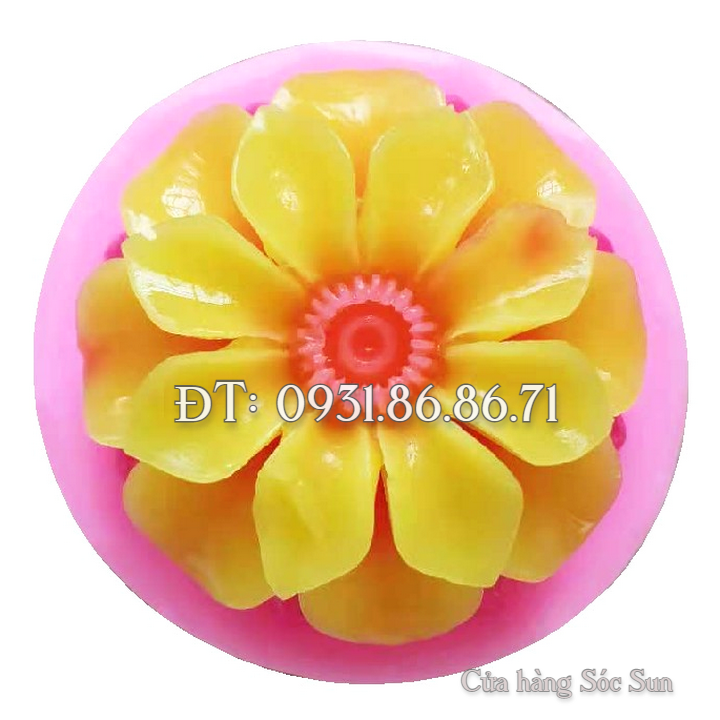 Khuôn silicon hoa cúc 2 tầng - Mã số 1326