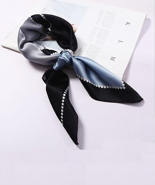 Khăn turban vuông lụa silk ô màu kc09-4