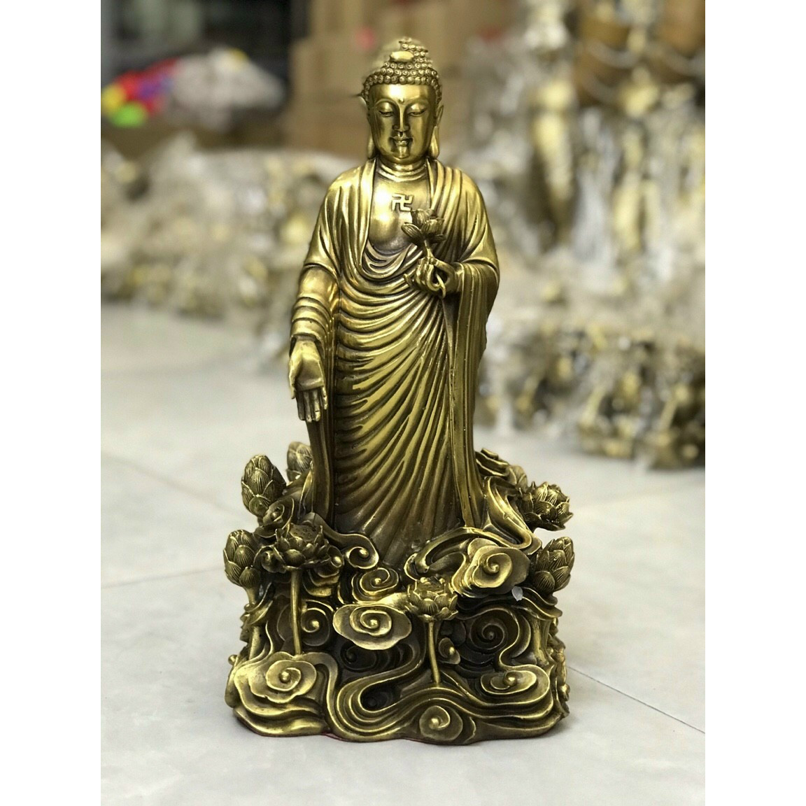 Phật tổ đế sen mây - Decor để bàn