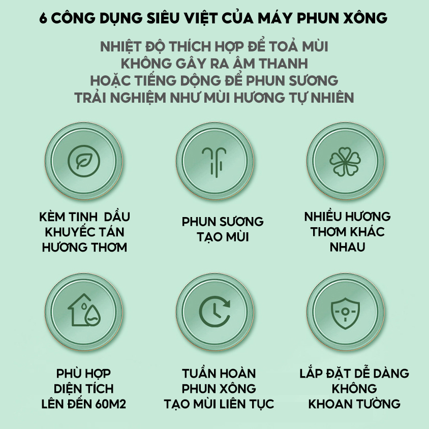 Máy Phun Xông Nước Hoa Khuyếch Tán Mùi Hương Phòng Ngủ Có Chức Năng Hẹn Giờ