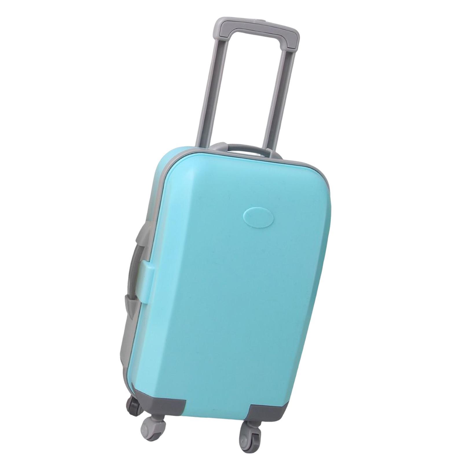 Doll travel case with wheels doll carrier blue