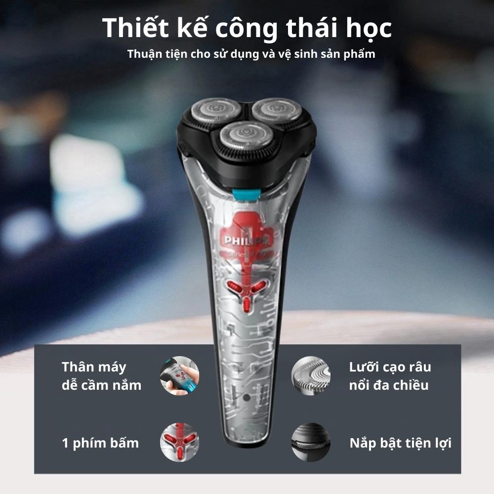 Máy cạo râu Philips điện S1108 với đầu cạo linh hoạt theo bốn chiều - Hàng nhập khẩu