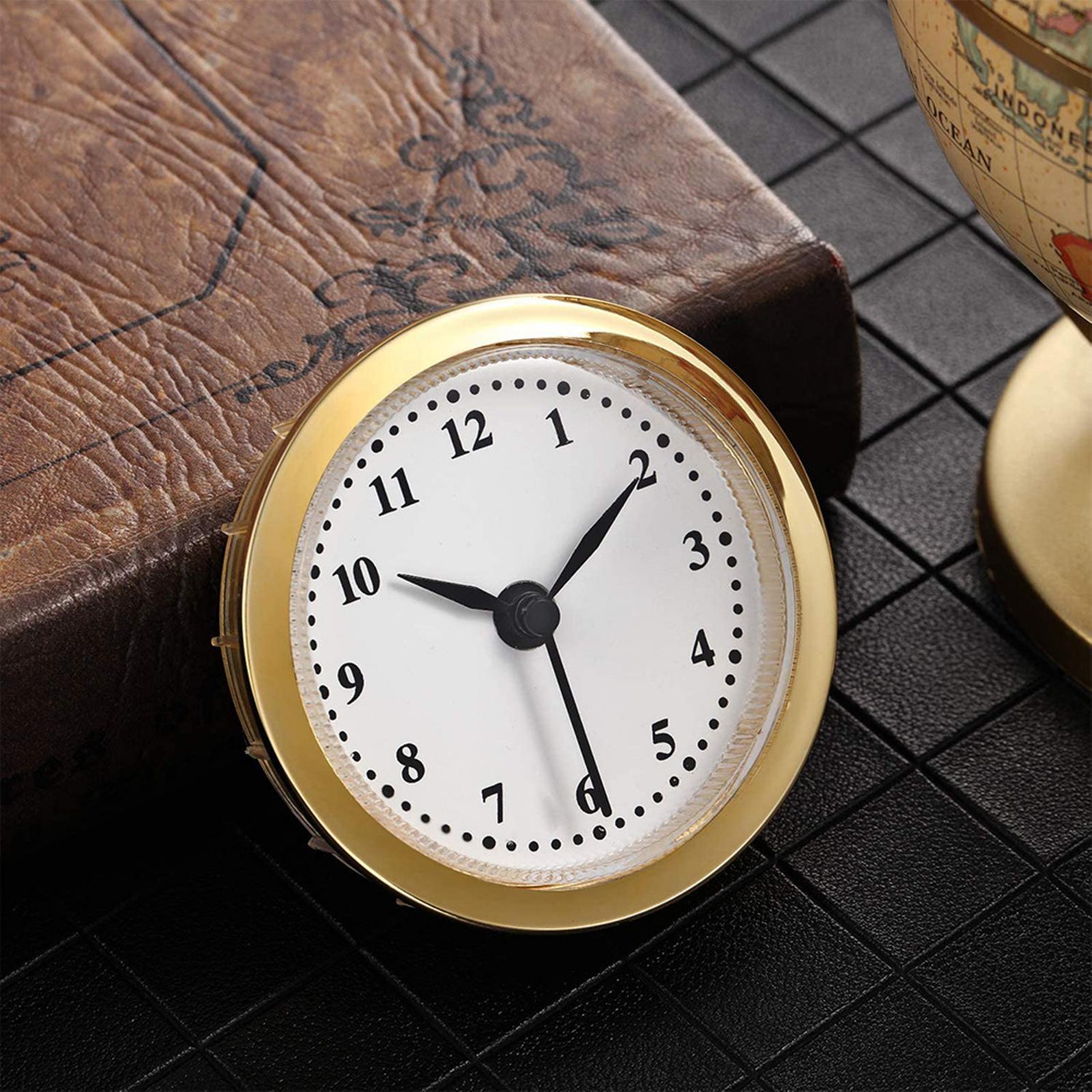2xRound Quartz Clock Insert Wall Clock Movement Silent Bedroom Arabic Numeral
