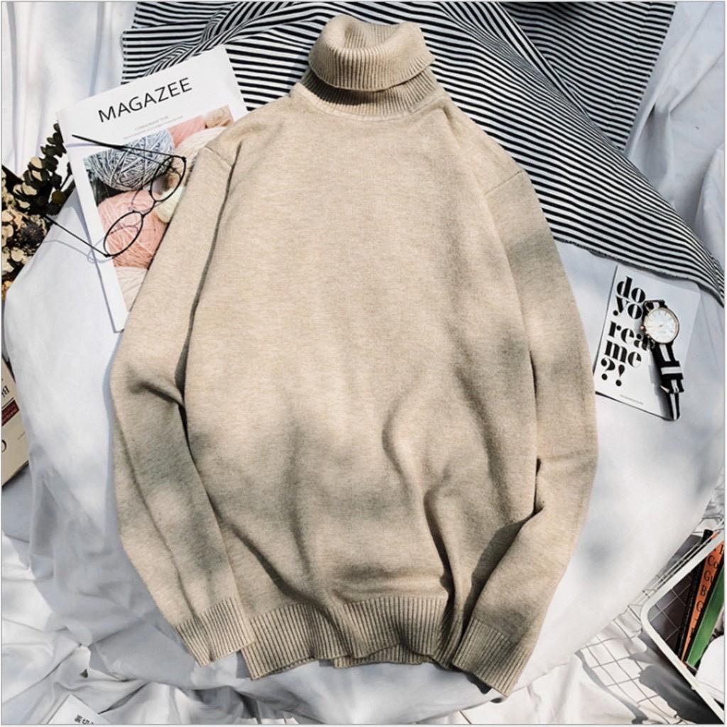 Áo len cổ lọ tay dài unisex