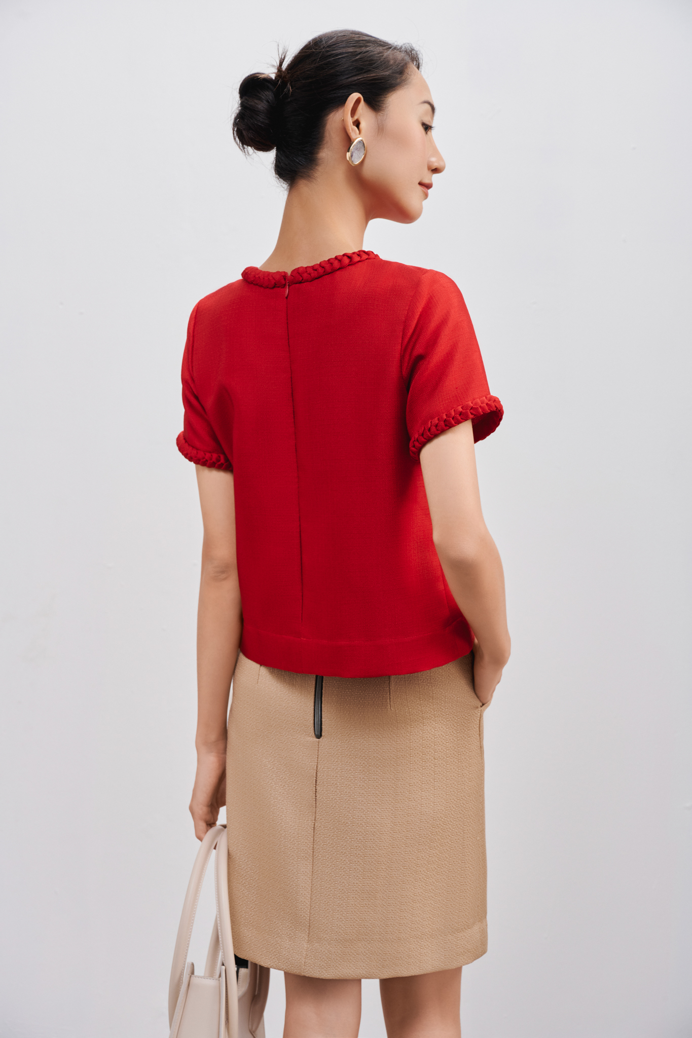 Áo Tweed Lộc TOP213 thời trang thiết kế Hity