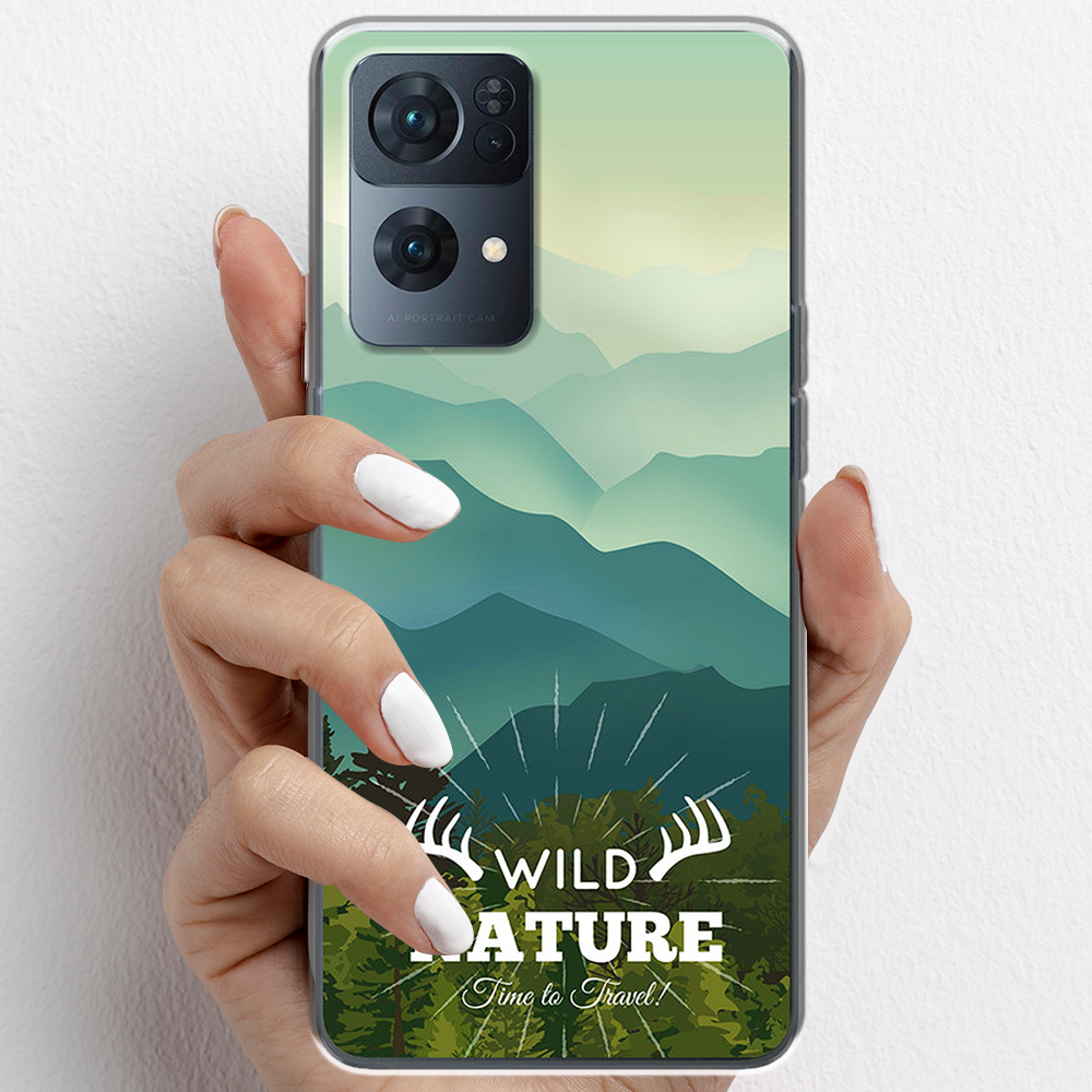 Ốp lưng cho Oppo Reno7 Pro  nhựa TPU mẫu Núi non