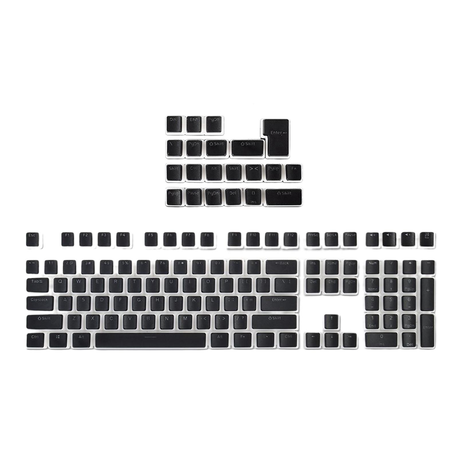 108 Keycaps White Dot Keycaps ANSI Layout DIY Keyboard Keycaps For Cherry