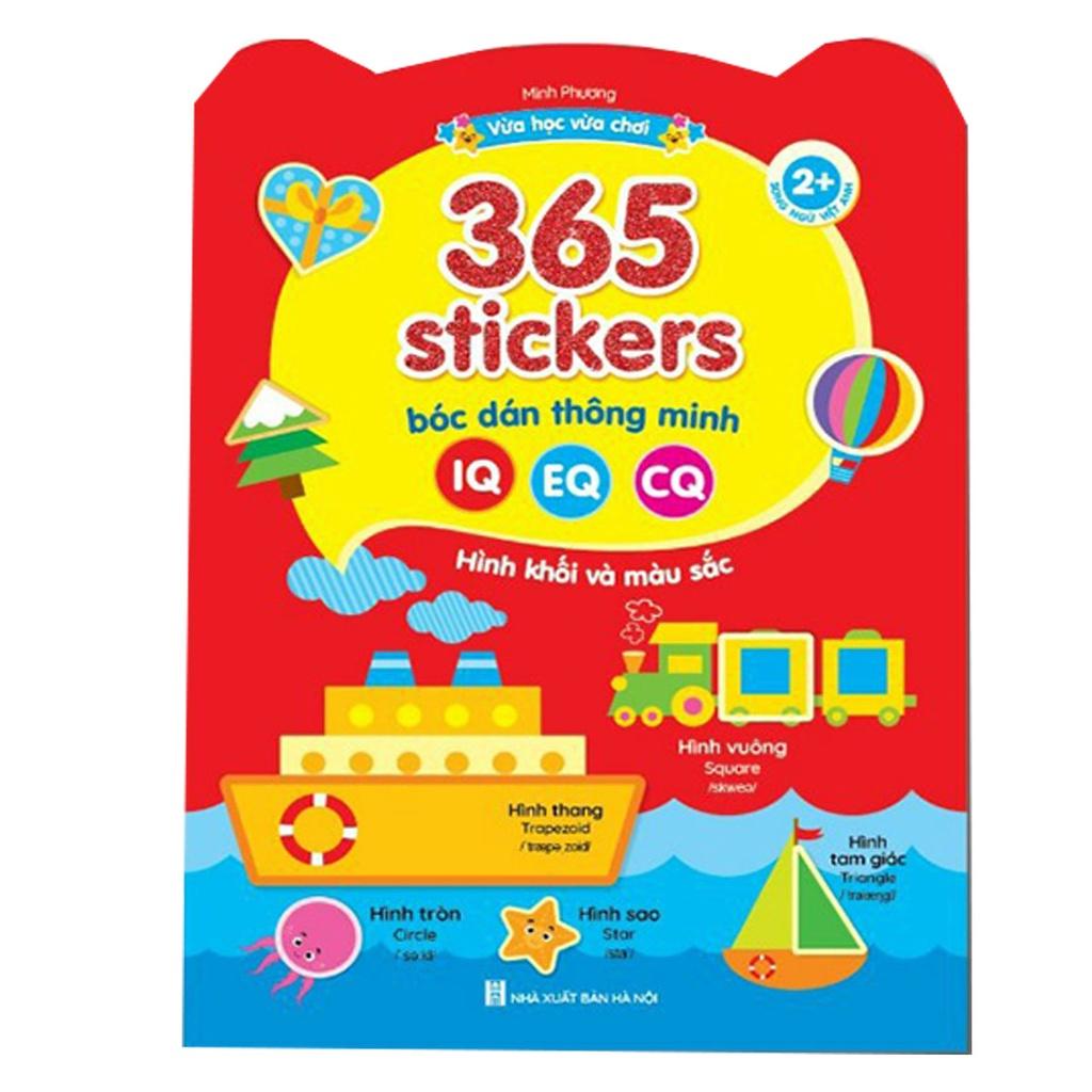 Combo 365 Stickers Bóc Dán Thông Minh (Dành Cho Trẻ Từ 2-6 Tuổi) - Giúp Bé Phát Triển IQ, EQ, CQ (Bộ 6 Cuốn)