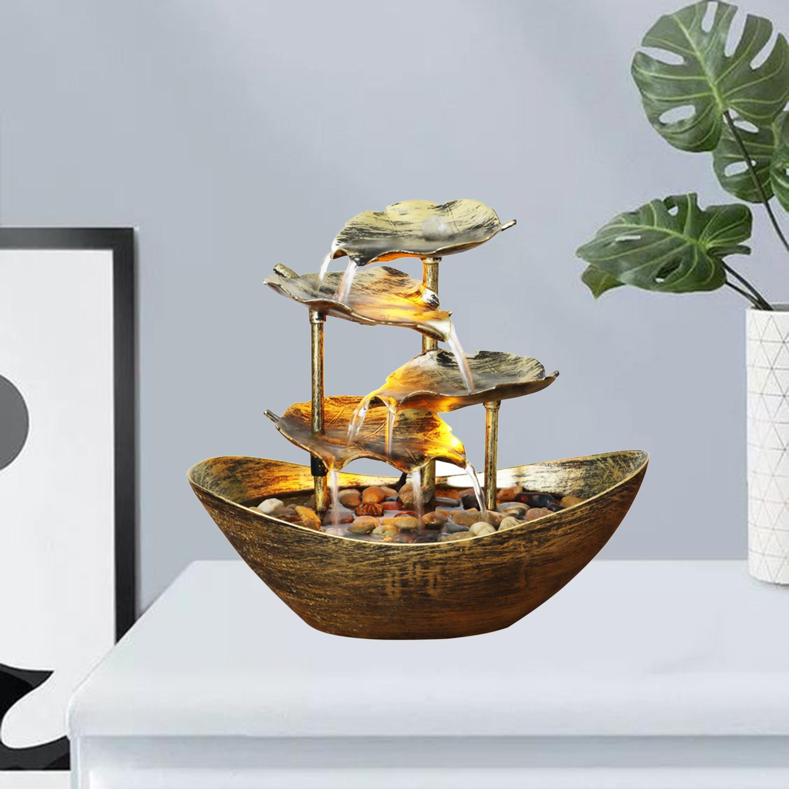 Relaxation Indoor Tabletop Fountain LED Light for Garden Desktop Decoration