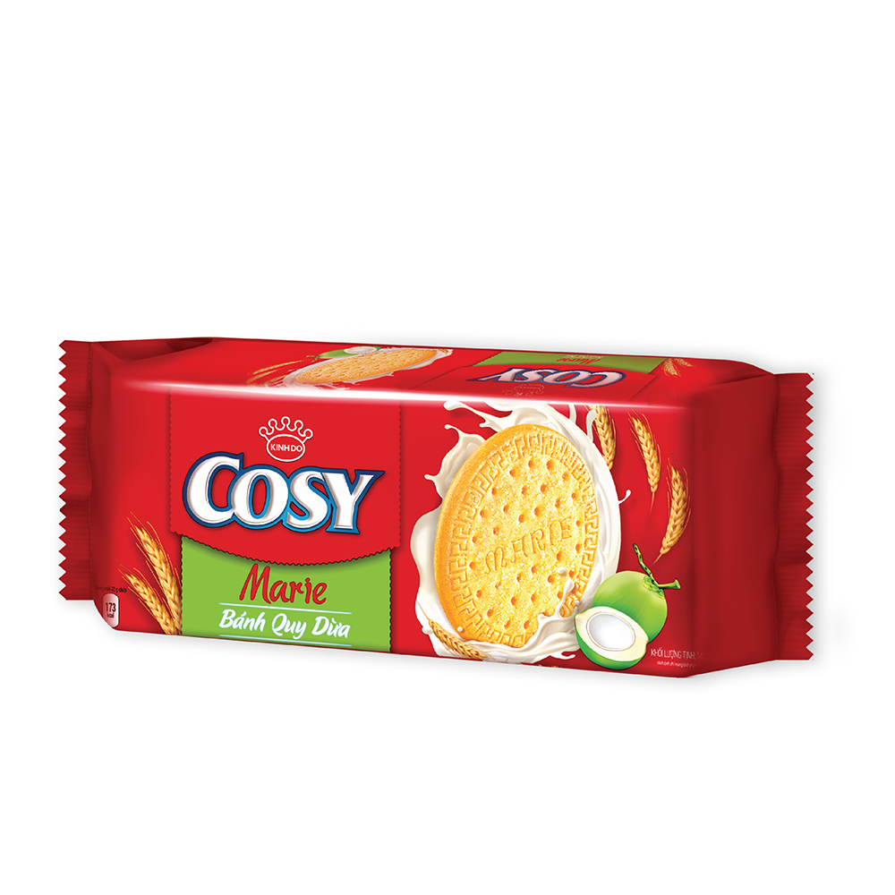 Combo 3 Gói Bánh Quy Cosy Marie Dừa 144g