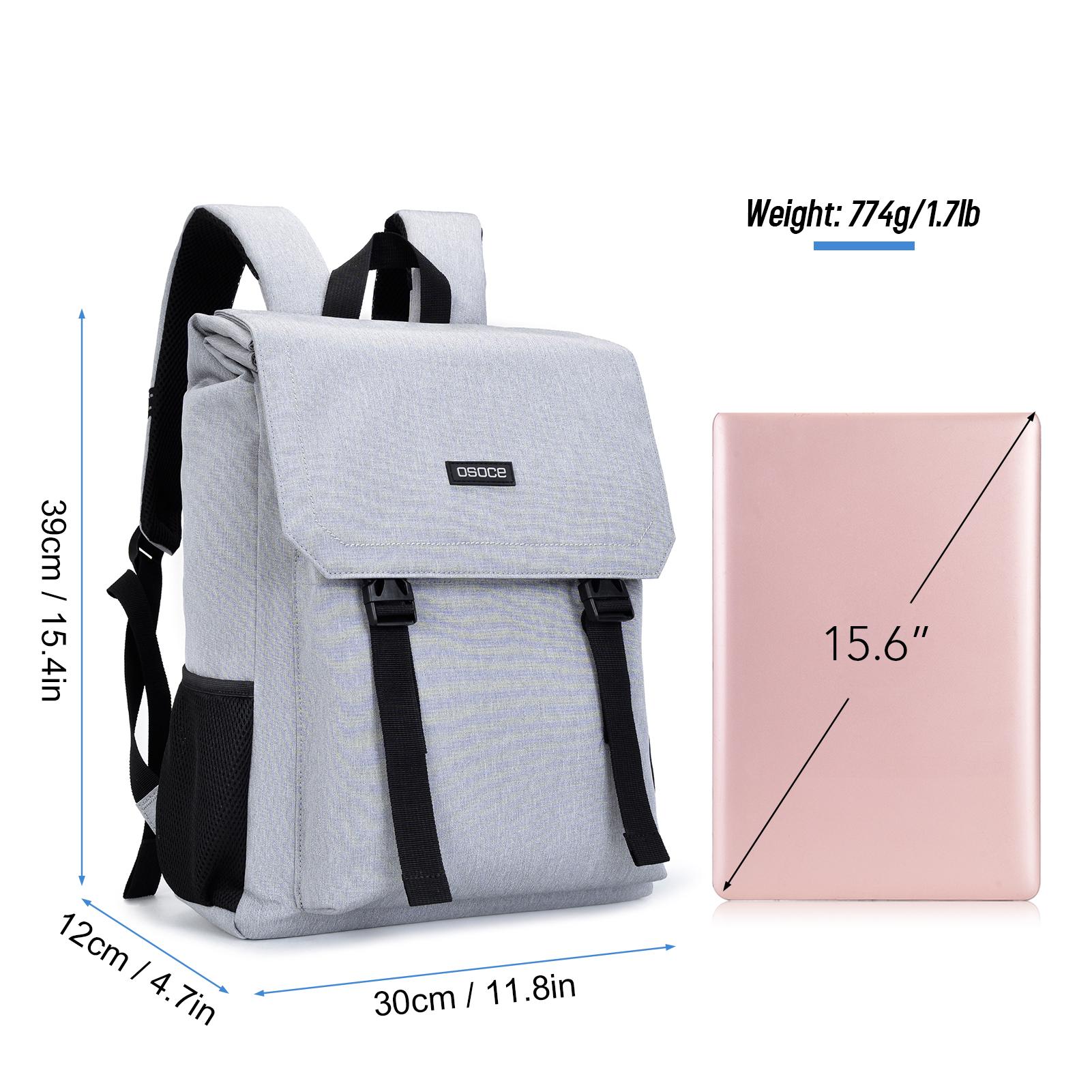 Balo máy tính xách tay 15.6 inh, balo học sinh, thiết kế đơn giản, chất liệu vải chống thấm nước