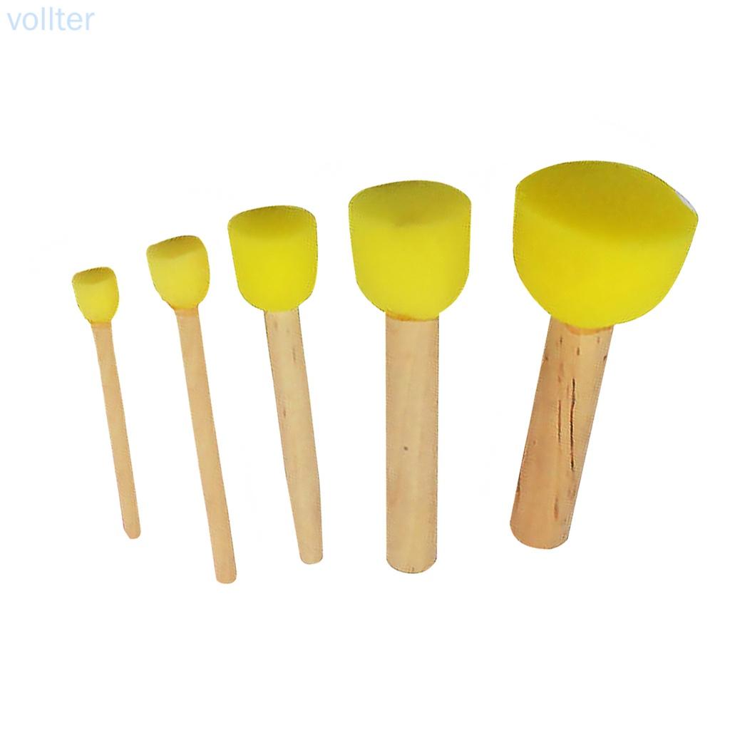 Set 5 cọ xốp vẽ màu nước cho bé