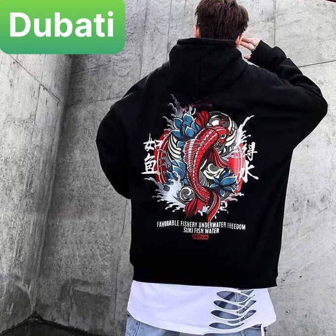 ÁO KHOÁC HOODIE NAM NỮ CHẤT NỈ CÁ CHÉP ĐỎ VẢI DÀY MỊN CAO CẤP- DUBATI FASHION