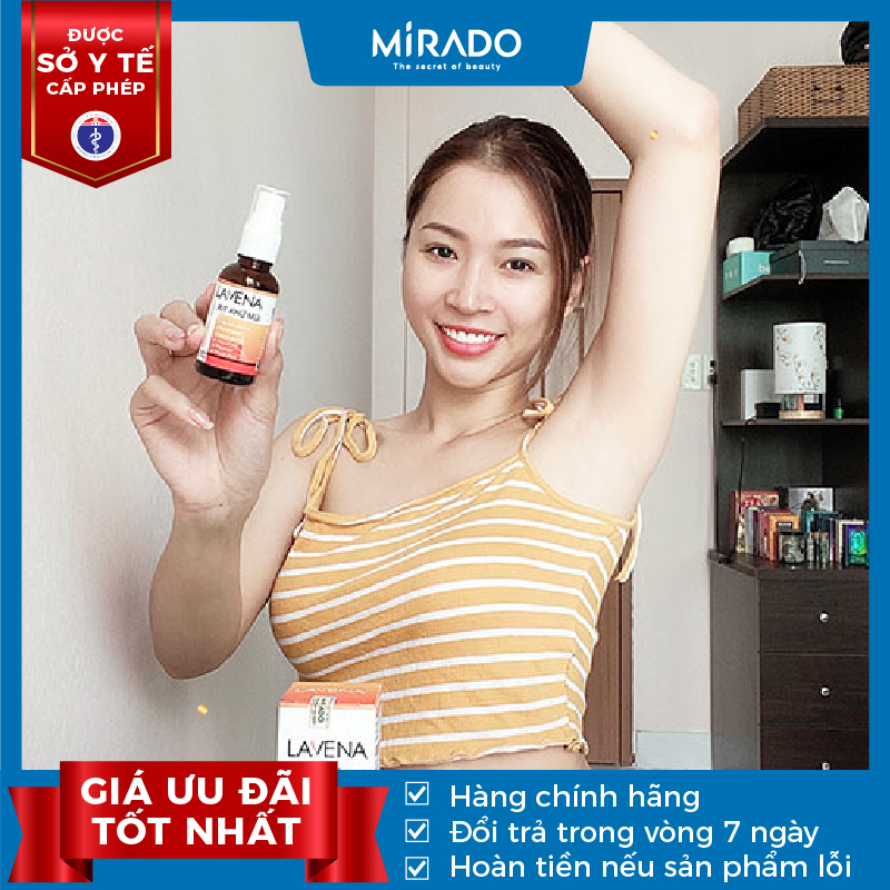 Combo 3 chai Xịt Hôi Nách, Tay, Chân Lavena Giảm Tiết Mồ Hôi &amp; Ngăn Mùi Hiệu Quả 30ml