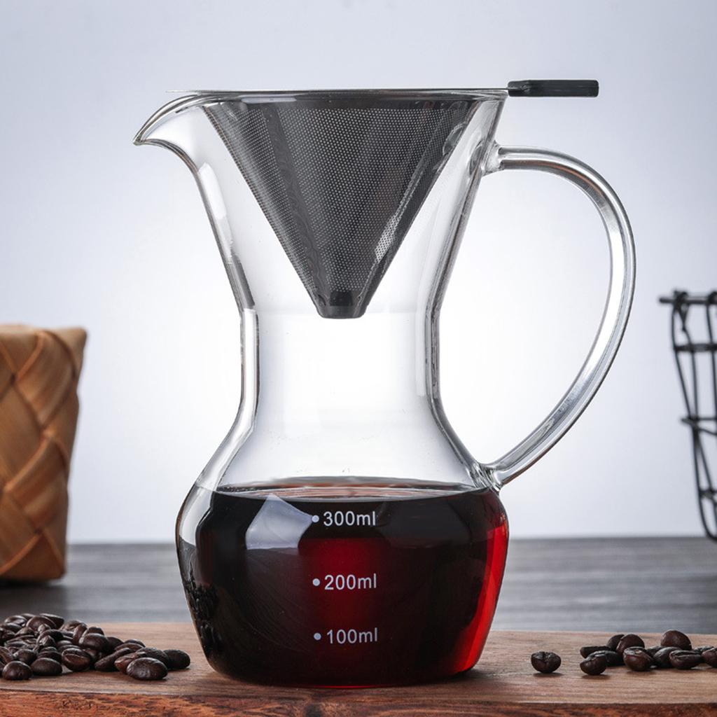 Pour Over Coffee Maker Glass Coffee Drip Kettle Coffee Brewing Tool