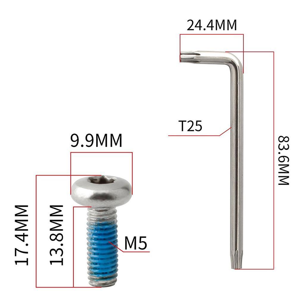 Pack of 12pcs Bolts M5x10 Screws for  Bike Disc Brake Cycle Rotor Bike  Bracket Mount Keys