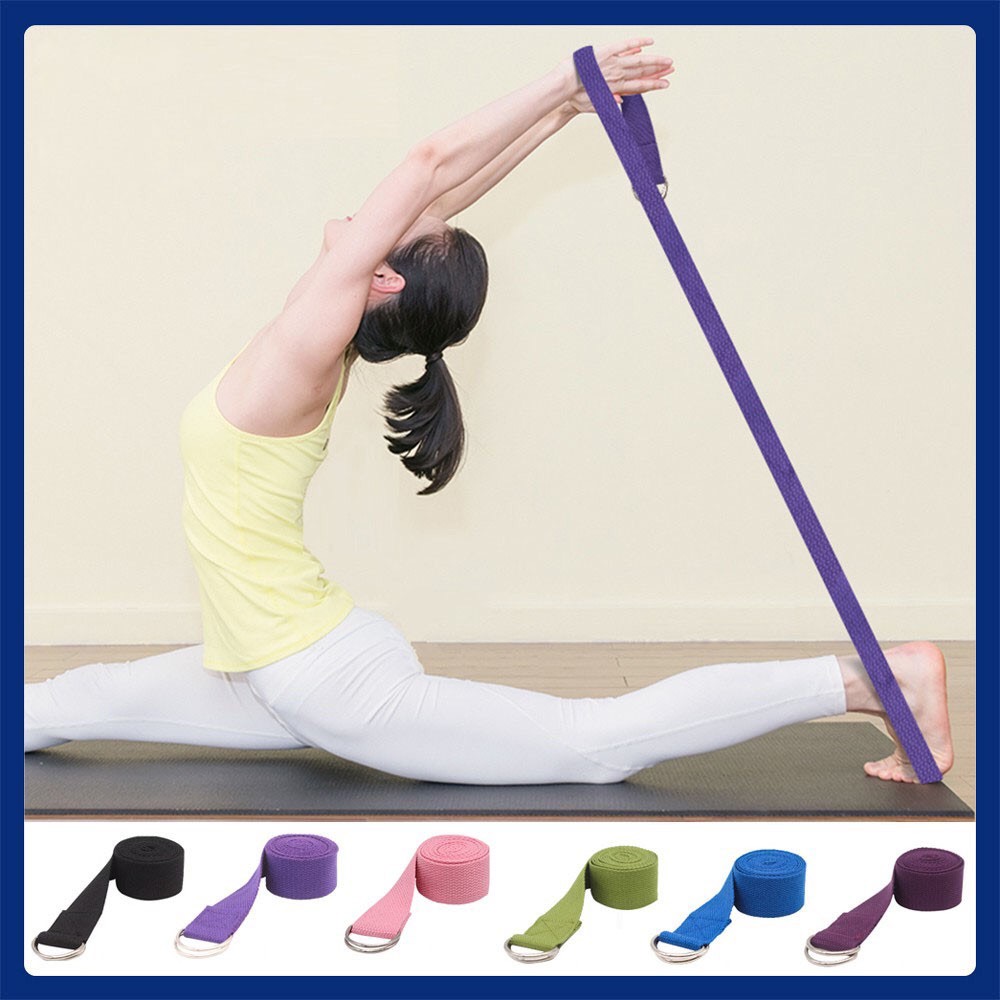 Dây Đai Tập Yoga Sợi Cotton, Dây Kéo Tập Yoga - Hỗ Trợ Kéo Giãn Chân Tay, Uốn Người Tập Yoga, Giúp Bạn Có Một Cơ Thể Dẻo Dai