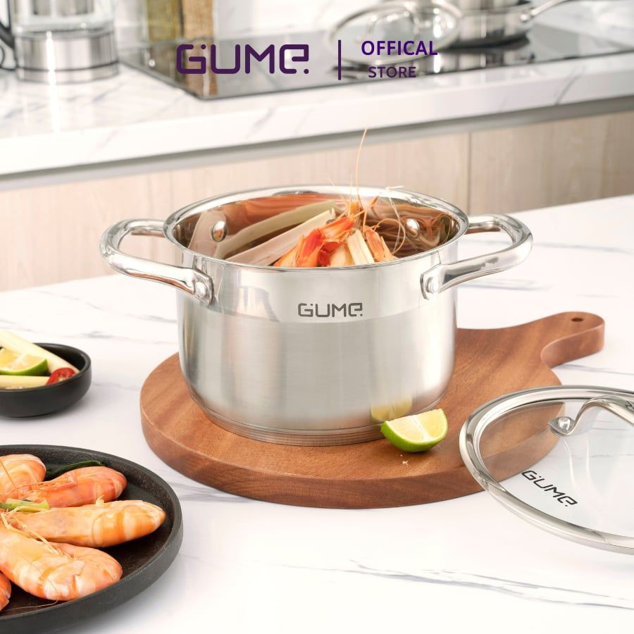 Bộ 3 nồi Inox đáy 5 Lớp GUME GMP20 Hàn Quốc Hàng chính hãng