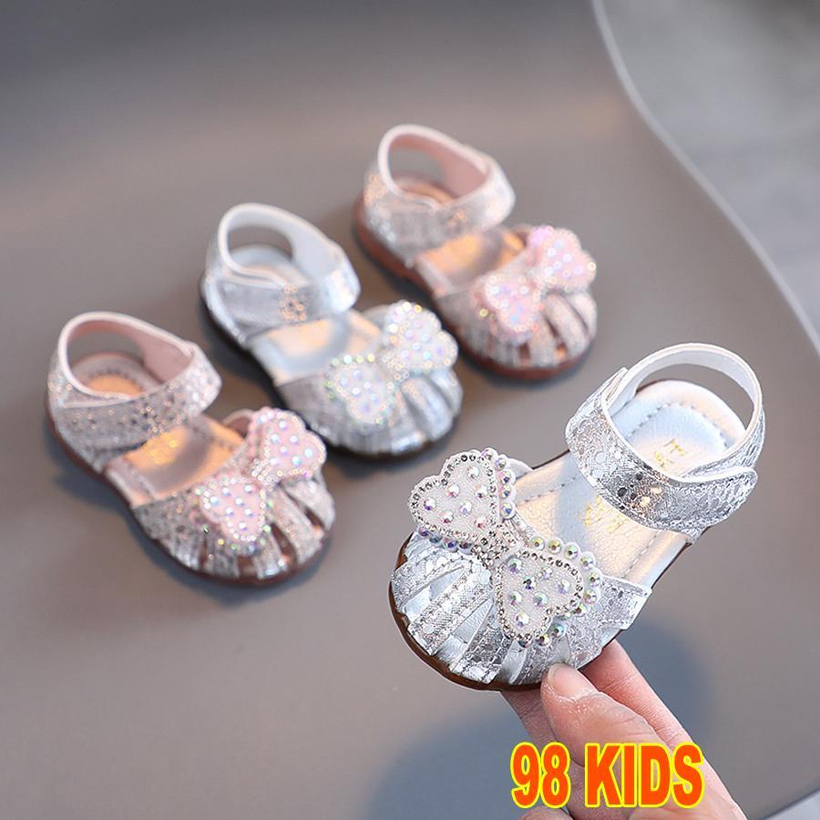 Sandal bé gái da bện giày tập đi Xăng đan công chúa cho bé 0-3 tuổi