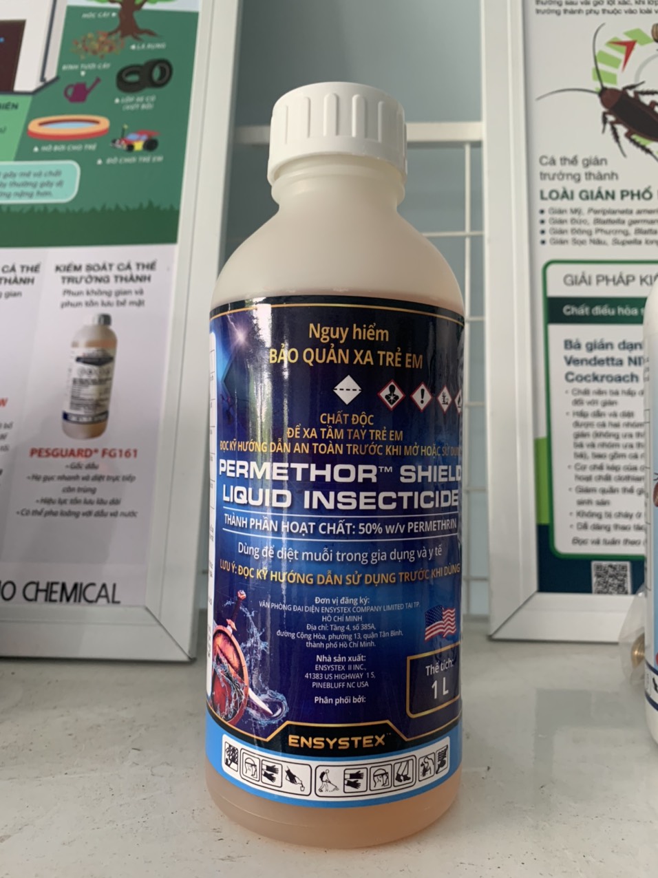 Thuốc diệt côn trùng PERMETHOR SHIELD. Mùi nhẹ, hạ gục tức thì muỗi, kiến, gián...