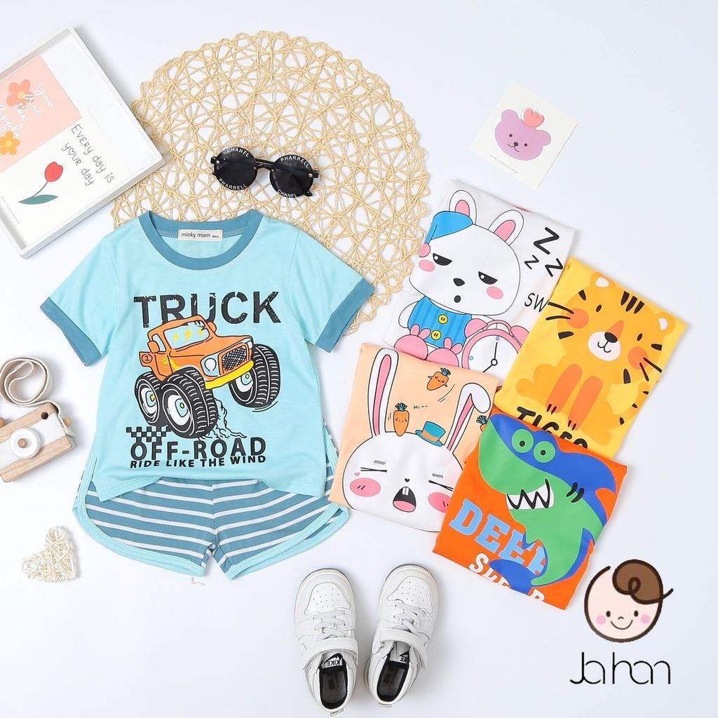 Đồ Bộ Bé Trai, Bé Gái Minky Mom Vải Thun Lạnh, Bộ Cộc Tay Cho Bé Mặc Nhà, Bộ Quần Áo Trẻ Em Dễ Thương Mùa Hè - CTT02