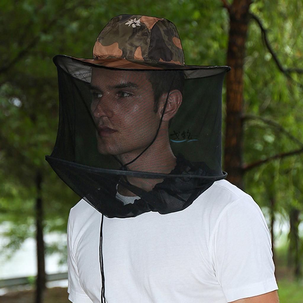 Mosquito Fly Net Head Protector Insect Bug Neck Face Protect Net Fishing Hat
