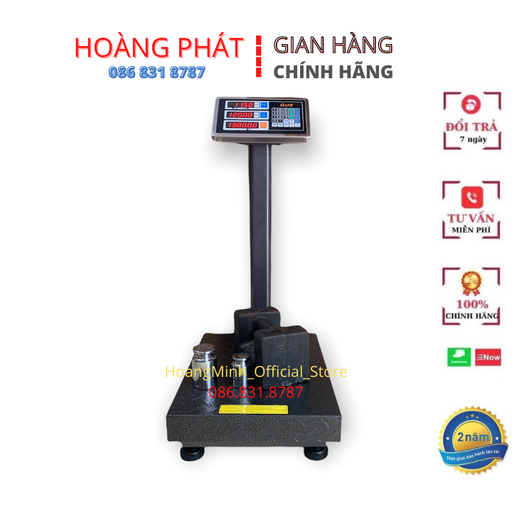 Cân Bàn Điện Tử Cân Hàng Hóa, Đồ Dùng 300kg QUA300 Chuyên dụng dành cho nhà máy, công xưởng, nhà đình