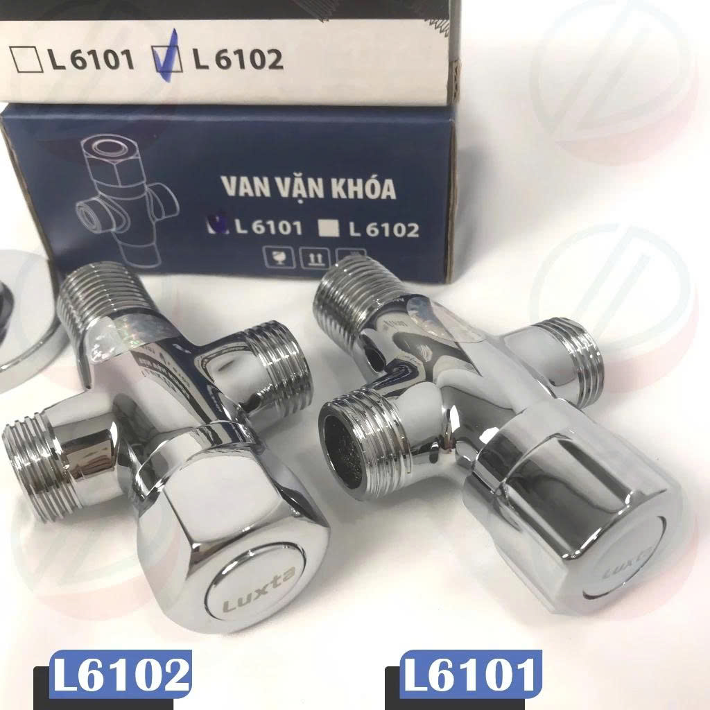 Van Chia Nước Van T Vặn 3 Ngã Có Khoá LUXTA Mã L6101 Và L6102 - Phụ kiện đấu nối thiết bị nhà tắm, phi 21