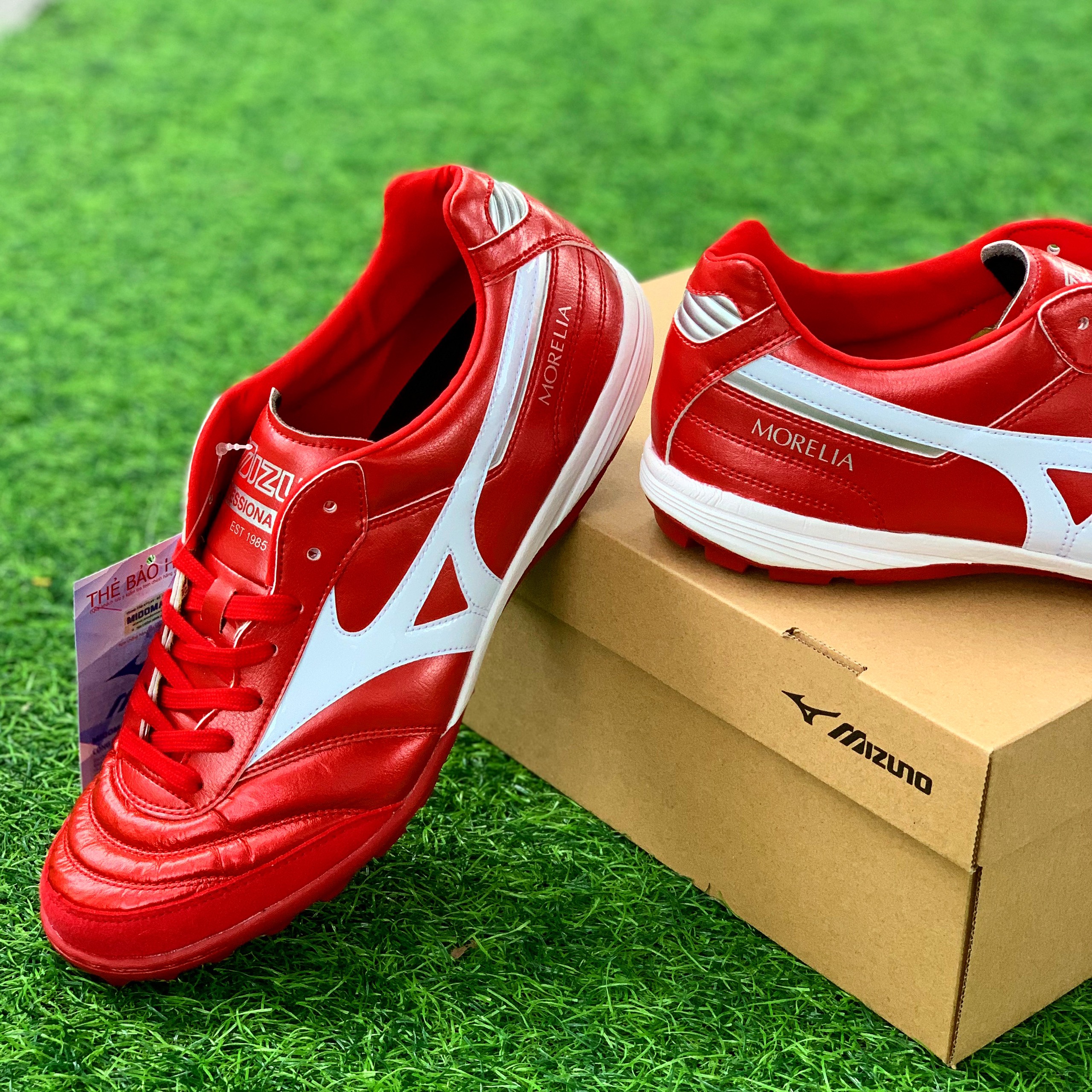 Giày đá bóng Mizuno Morelia Sala Elite TF - Q1GB221060 - Màu Đỏ