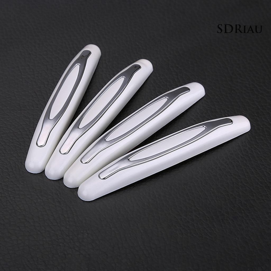 Set 4 Dải Dán Bảo Vệ Cửa Xe Hơi Chống Va Chạm Chống Trầy Xước Bằng Abs