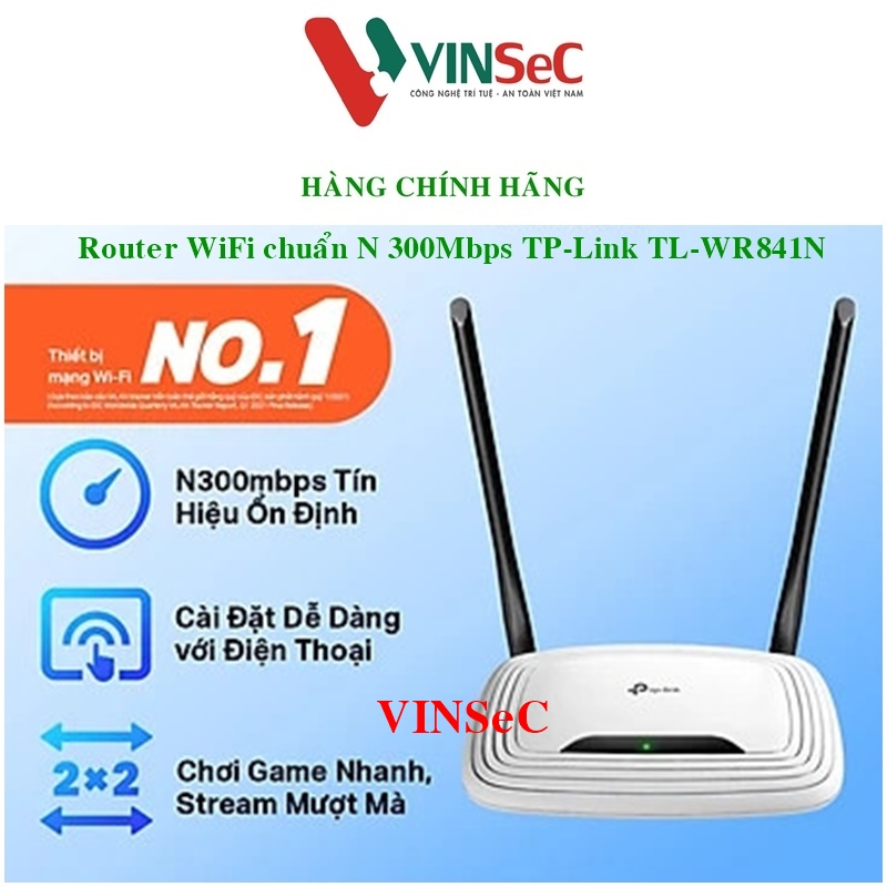 Router Wifi TP-LINK TL-WR841N- Hàng chính hãng