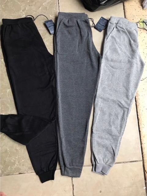 Quần jogger nỉ bông chất dày mịn ấm phong cách thể thao