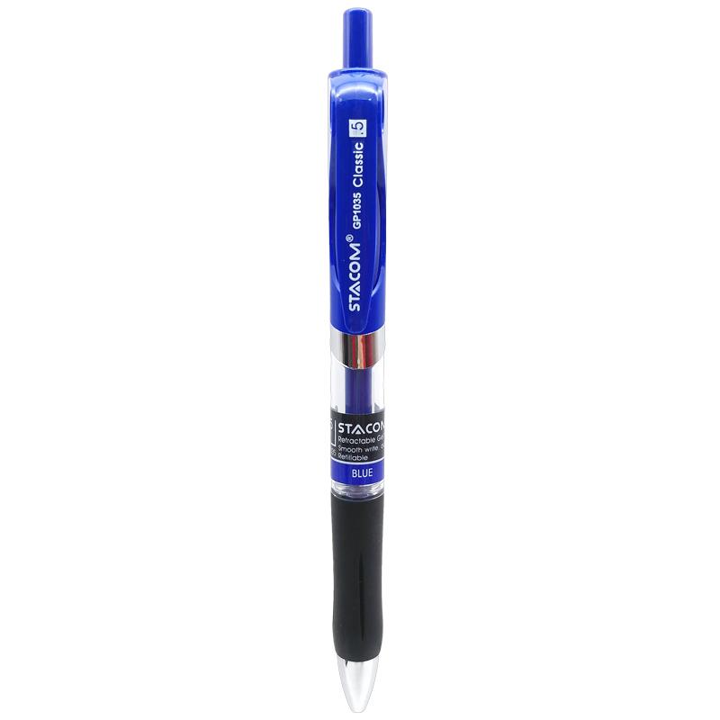 Bút Gel Bấm 0.5 mm - Stacom- GP1035_C - Mực Xanh